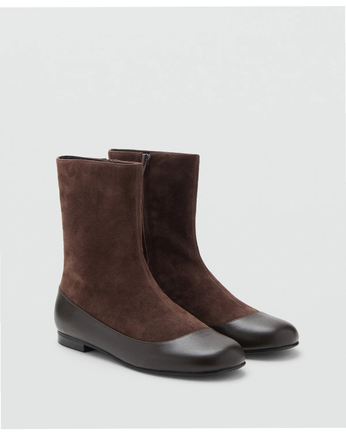 Women's Combined Leather Ankle Boots