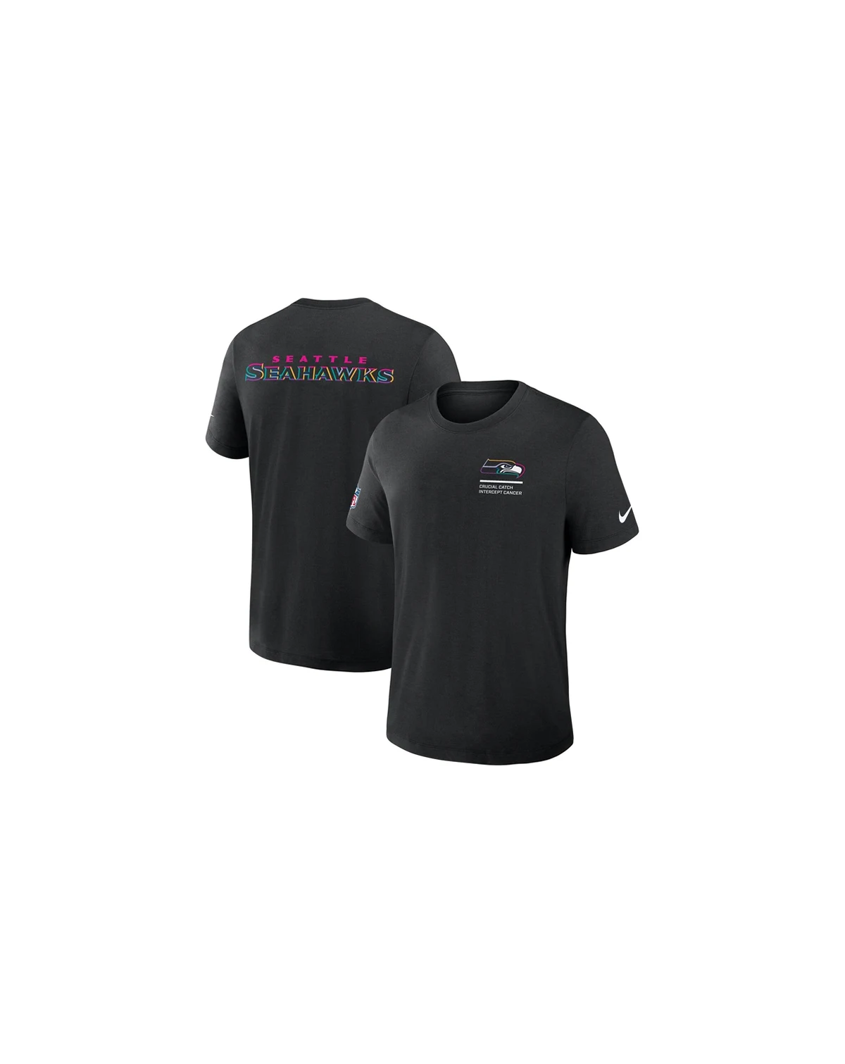 Men's Black Seattle Seahawks 2025 NFL Crucial Catch Tri-Blend Dri-FIT T-Shirt