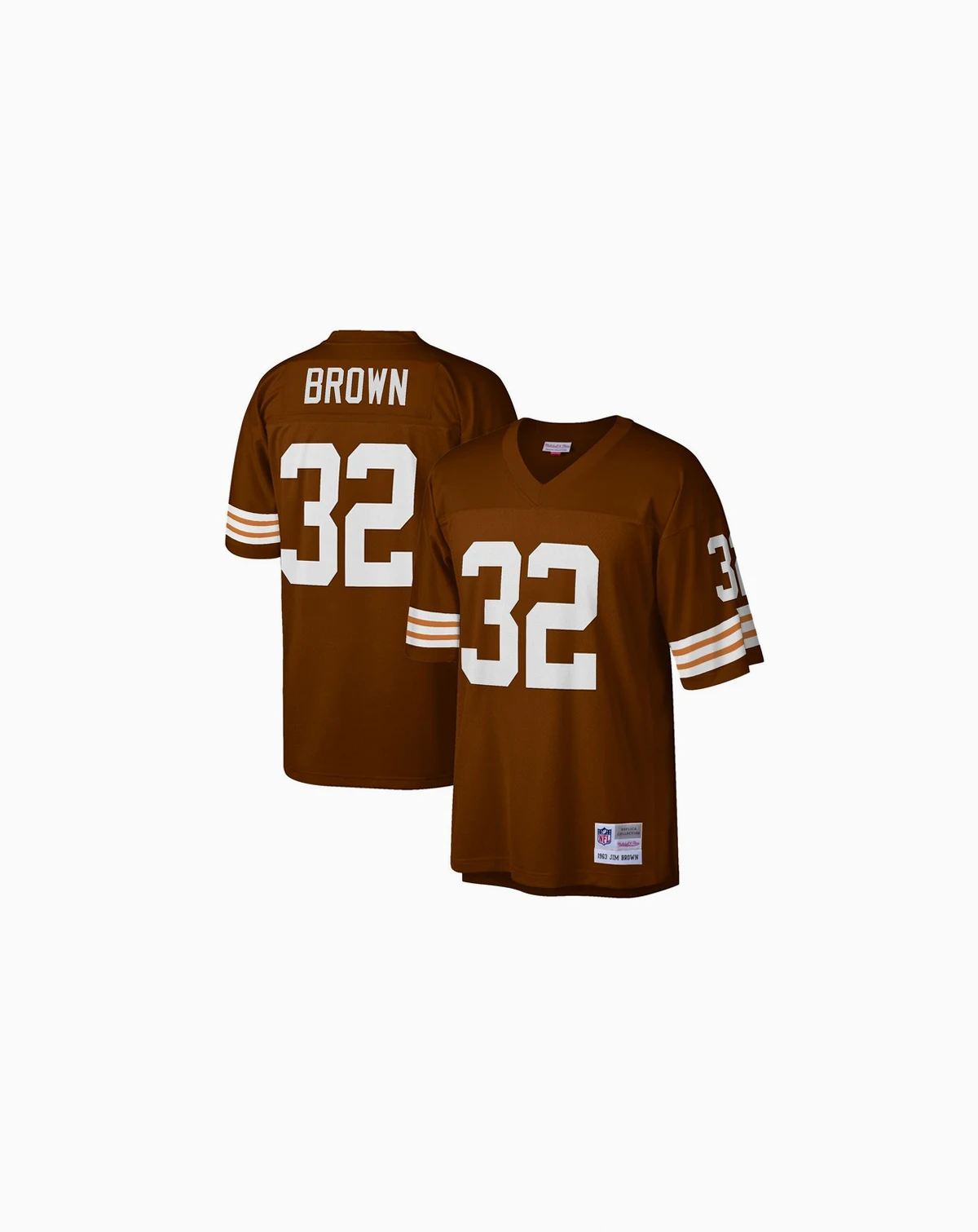 Men's Jim Brown Brown Cleveland Browns Big and Tall 1963 Retired Player Replica Jersey