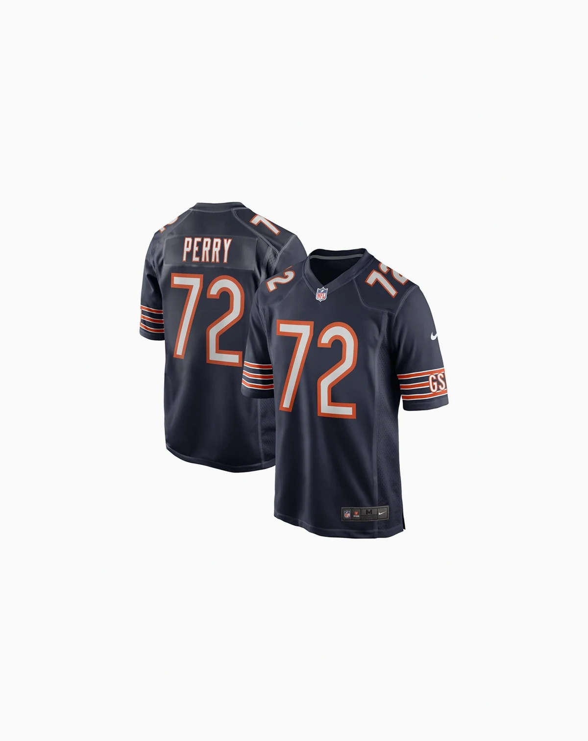 Men's William Perry Navy Chicago Bears Game Retired Player Jersey