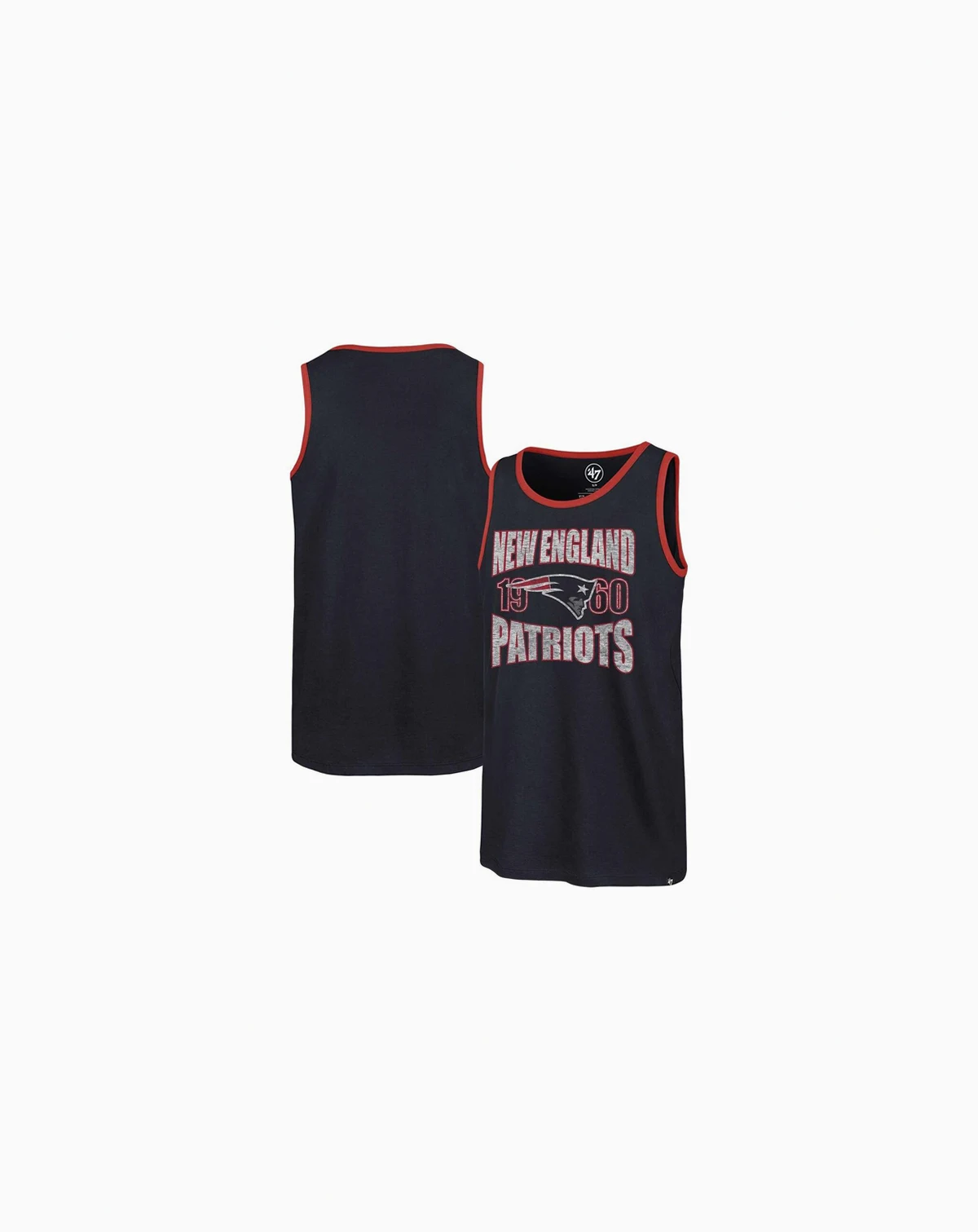Men's Navy New England Patriots Upload Franklin Tank Top