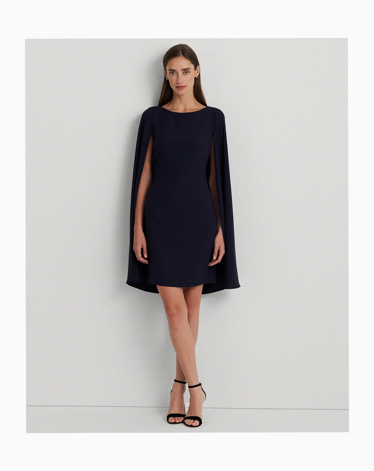 Women's Georgette Cape Dress