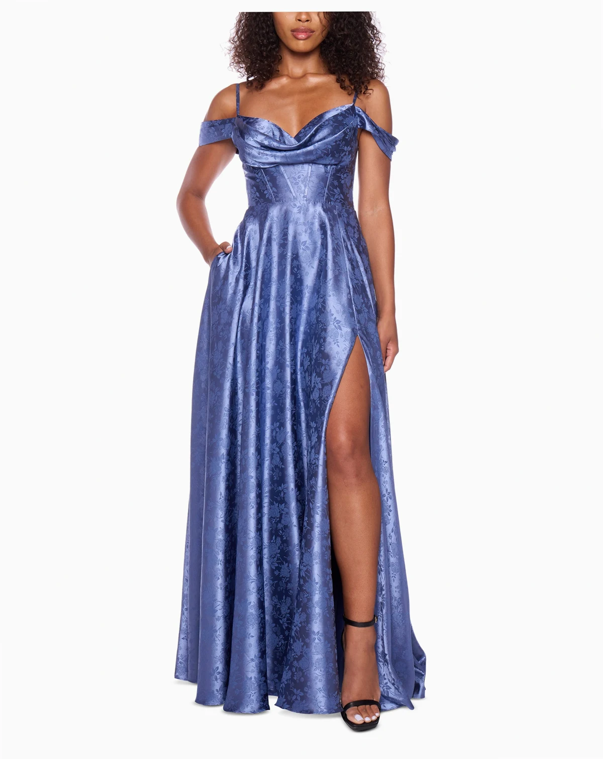 Juniors' Sweetheart-Neck Jacquard Dress, Created for Macy's