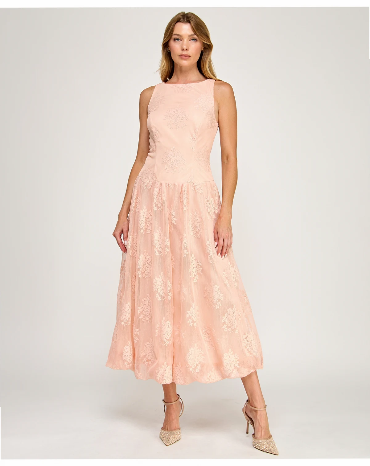 Juniors' High Boat Neck Bubble Midi