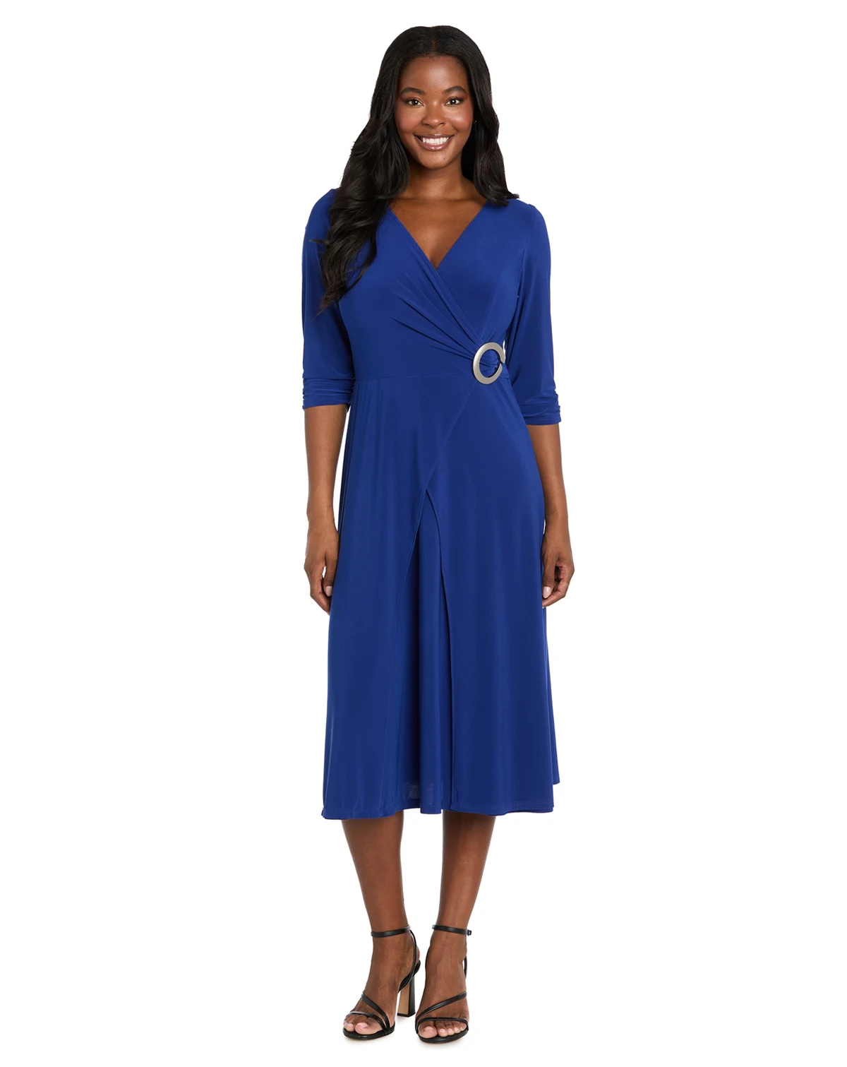 Women's Pleated Crochet Open Back Midi Dress