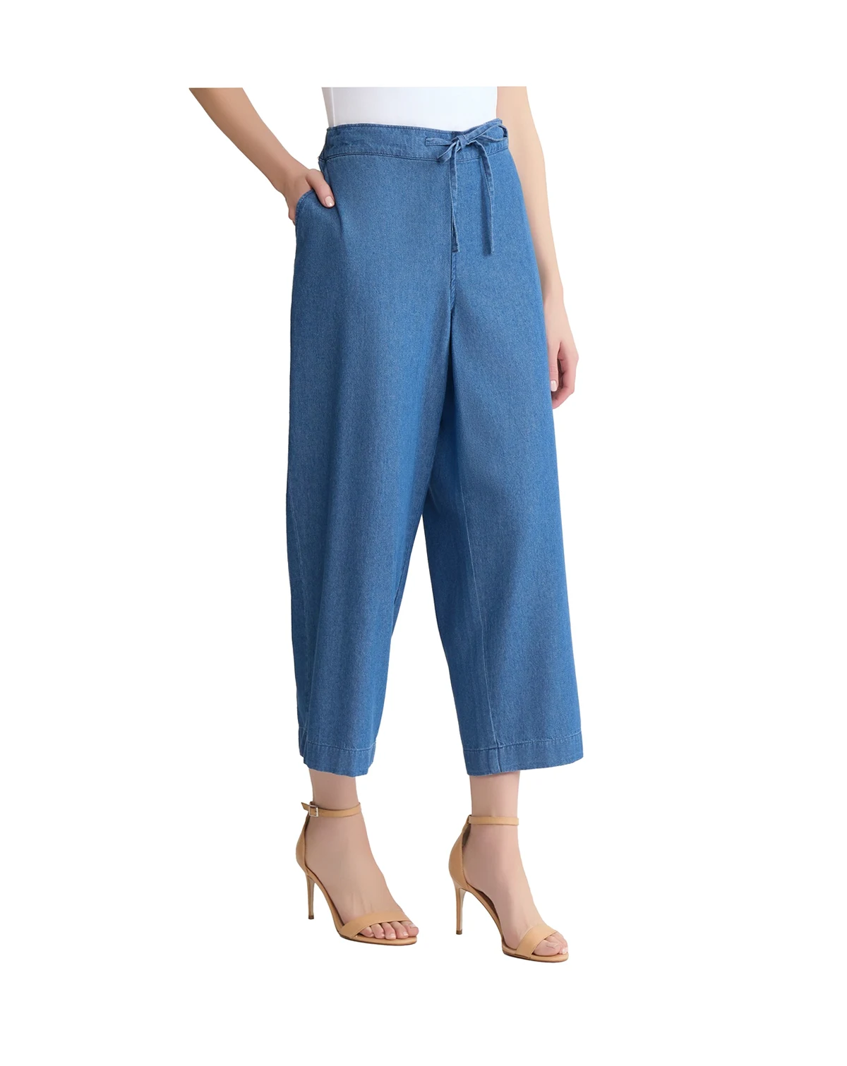 Women's Wide-Leg Scallop Hem Pants