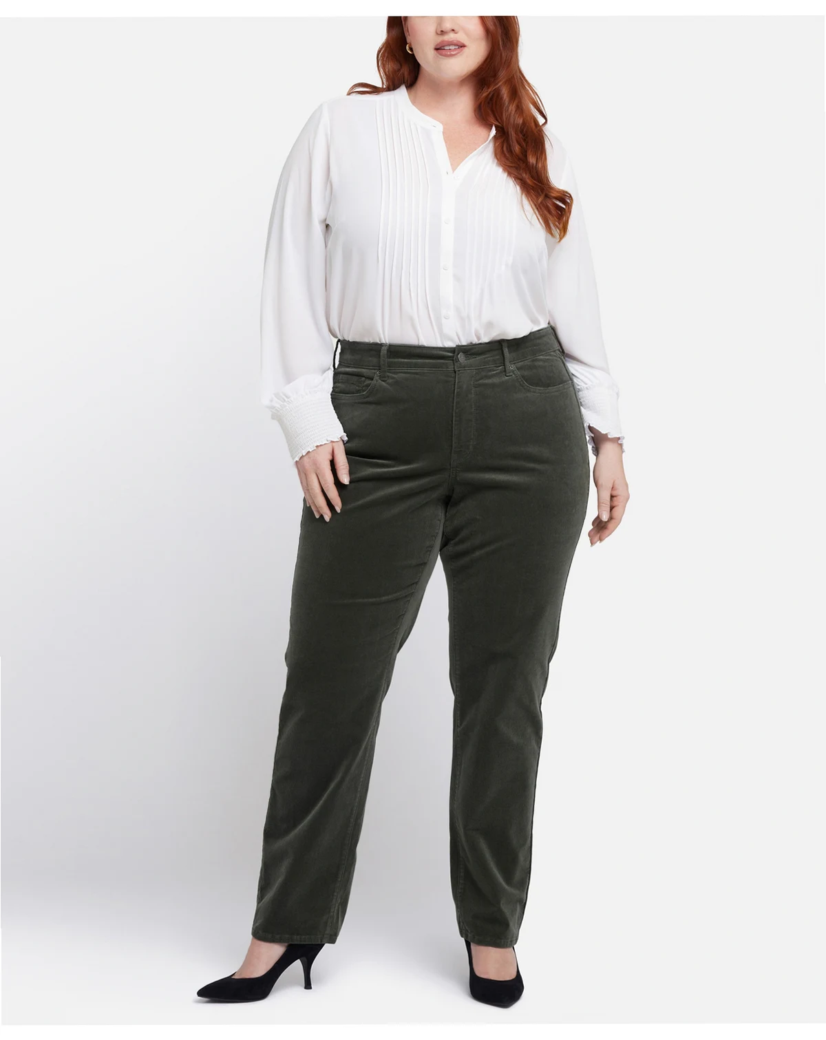 Plus Size Marilyn Straight Corduroy Pants