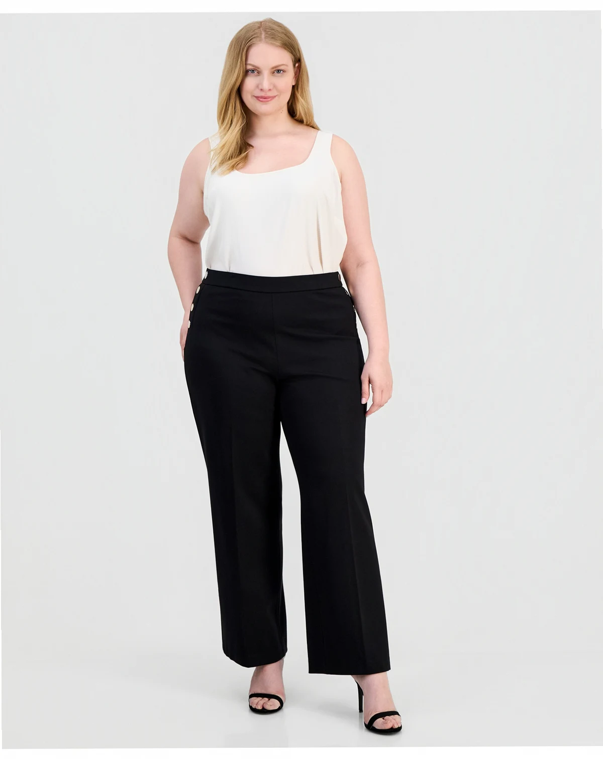 Plus Size Pull-On Sailor Pants