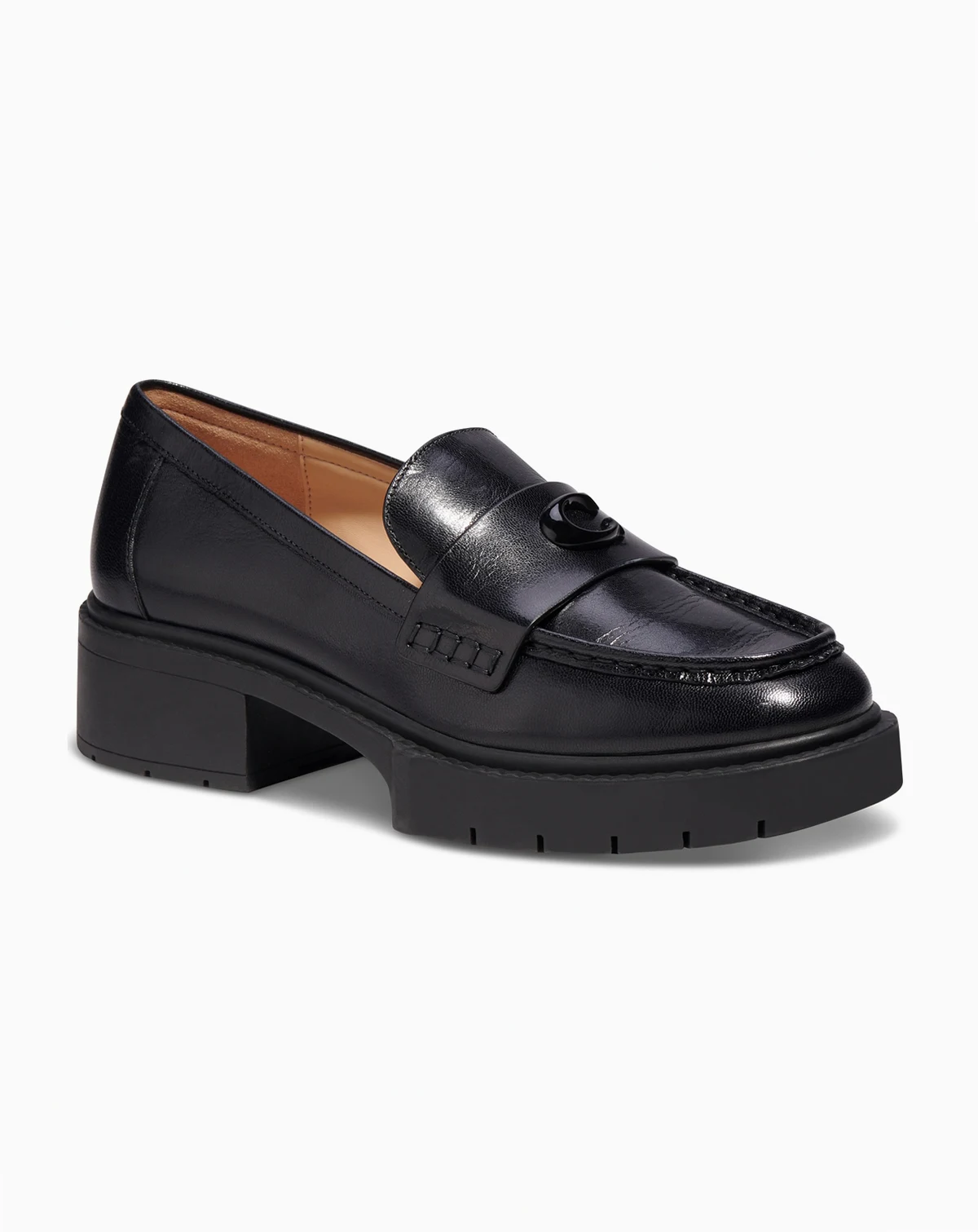 Women's Leah Platform Leather Lug Sole Loafers