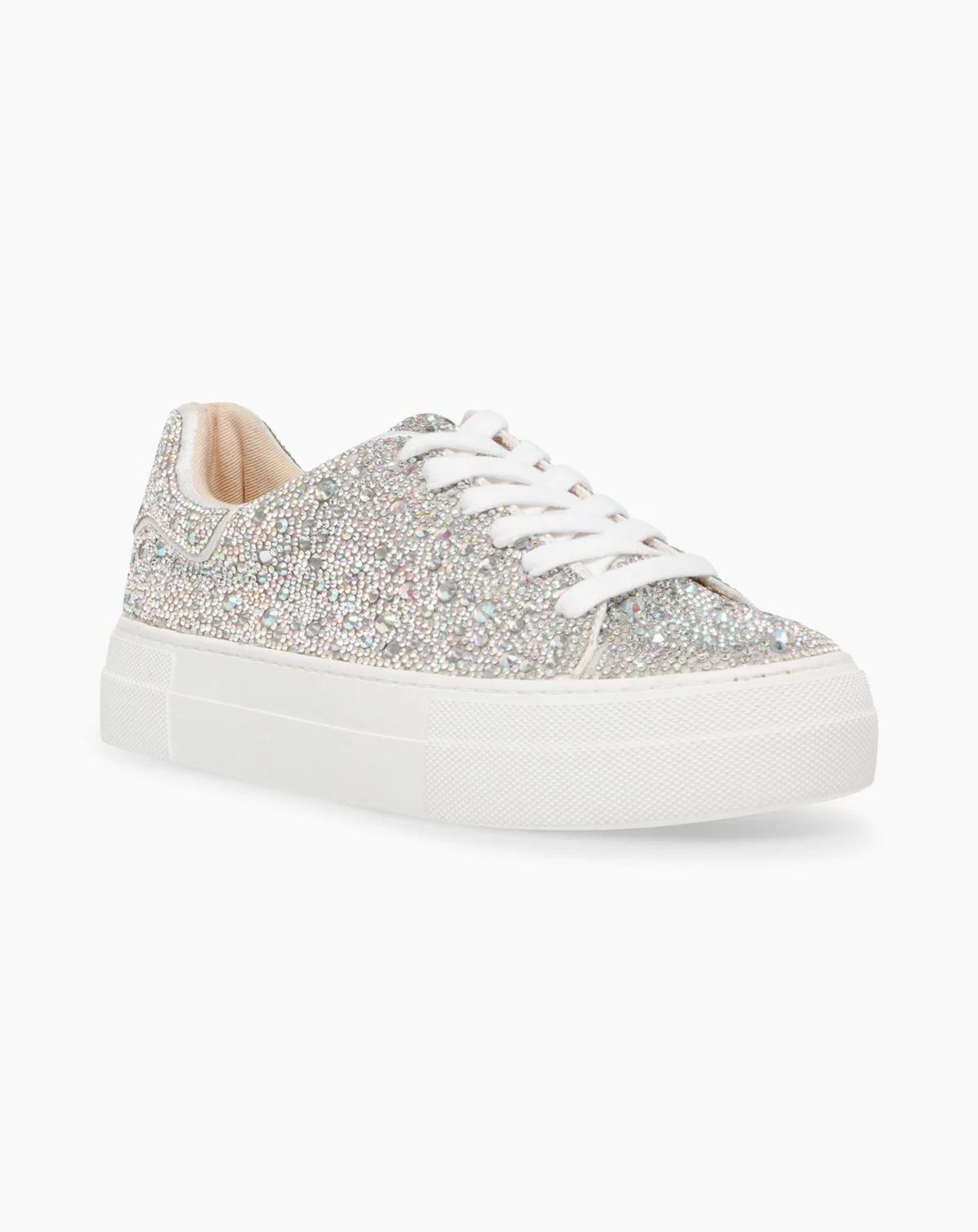 Sidny Lace-Up Rhinestone Platform Sneakers