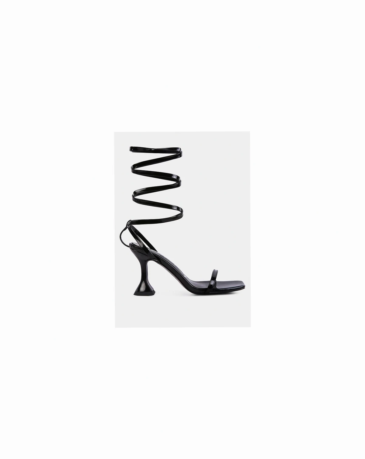 Women's Lewk Strappy Tie Up Spool Heel Sandals