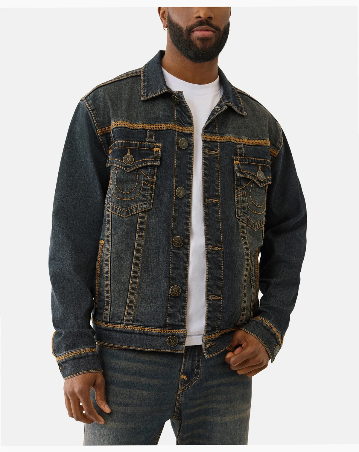 Men's Super Flatlock Stitch Trucker Jacket