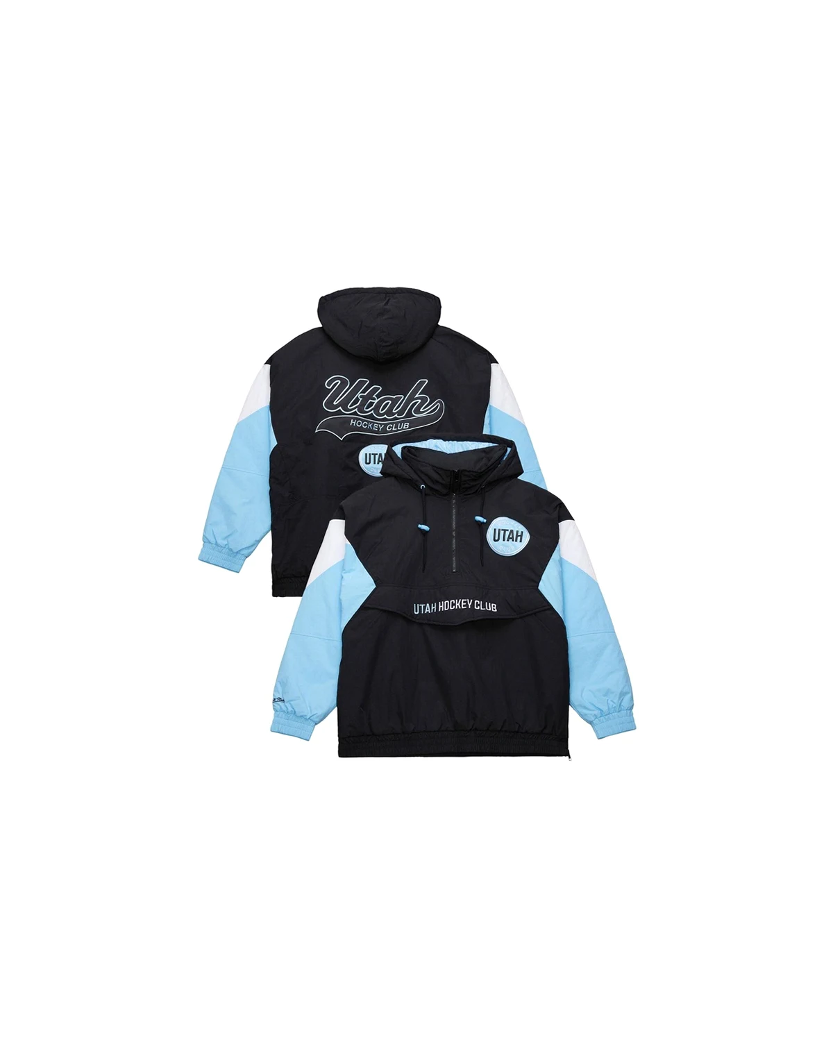 Men's Black Utah Mammoth Retro Anorak Half-Zip Jacket