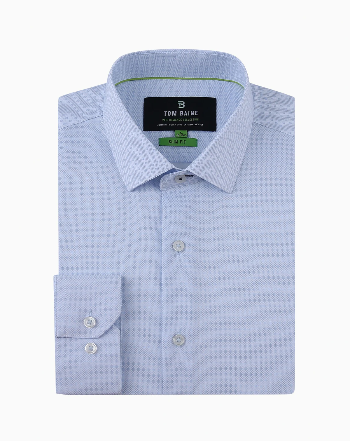 Men's Four Way Stretch Geo Print Button Down Dress Shirt