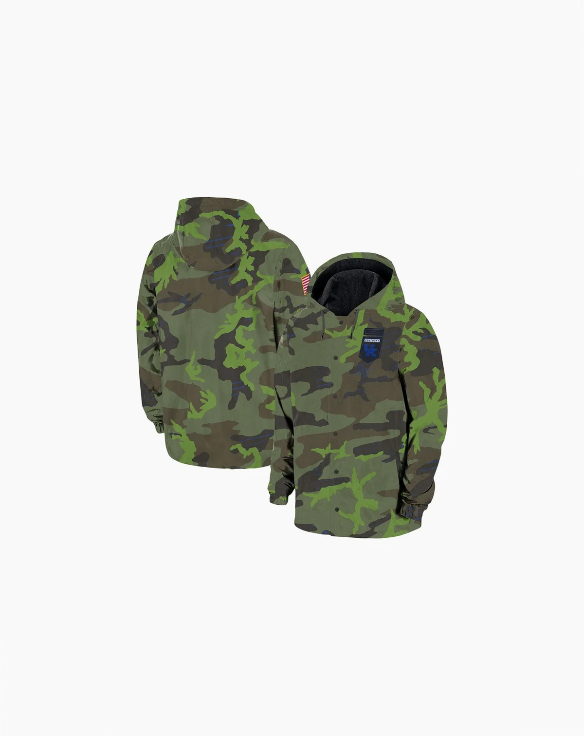 Men's Camo Kentucky Wildcats Hoodie Full-Snap Jacket