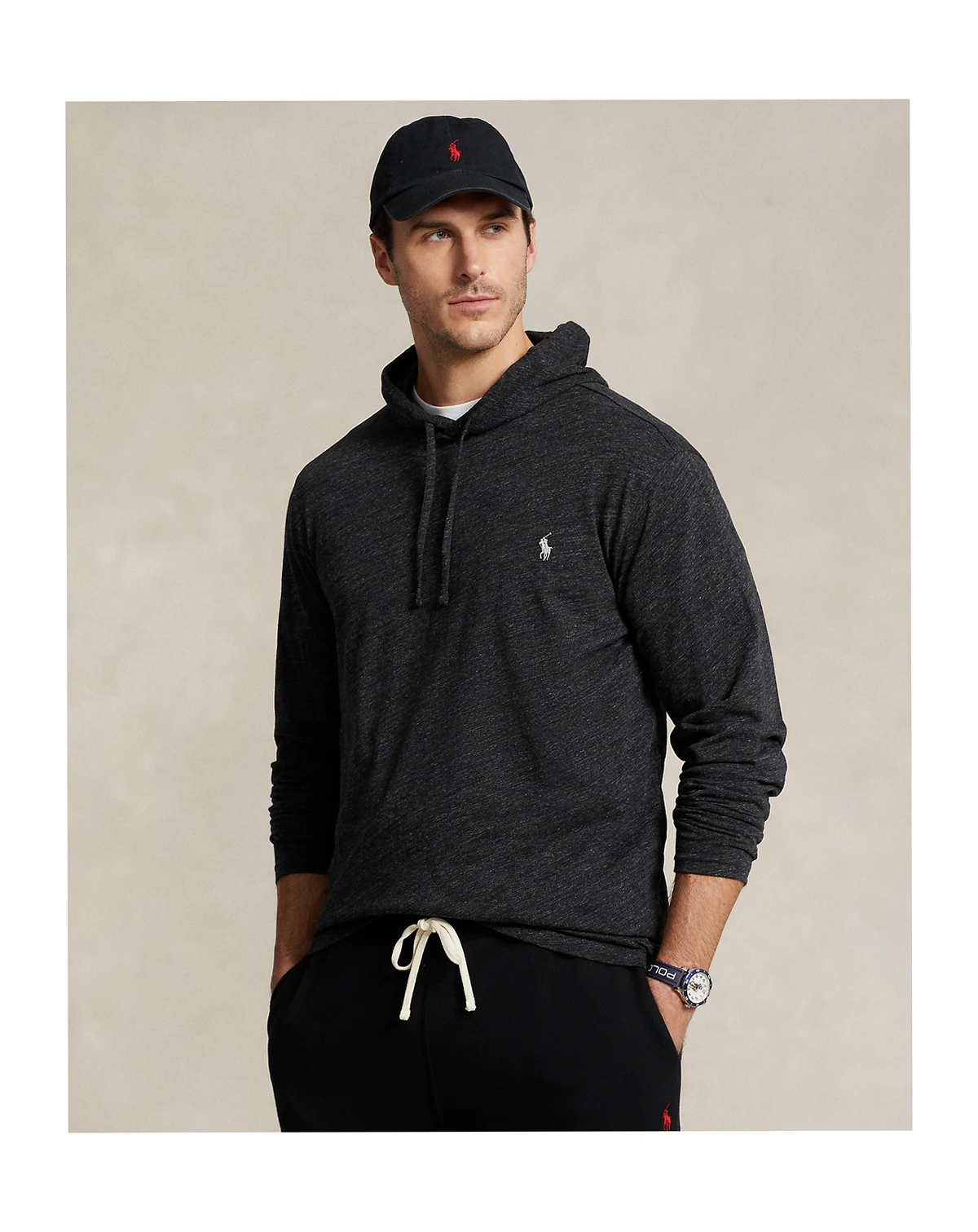 Men's Big & Tall Jersey Hooded T-Shirt