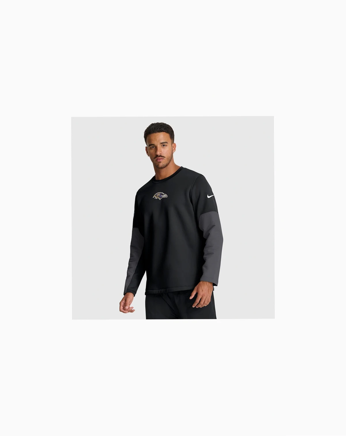 Men's Black Baltimore Ravens Sideline Scripted to Win Performance Long Sleeve T-Shirt