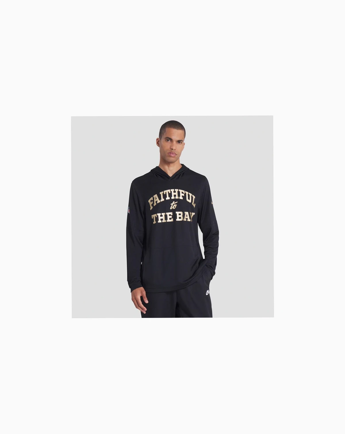 Men's Black San Francisco 49ers 2025 Rivalries Collection Sideline Dri-FIT Long Sleeve Hoodie T-Shirt