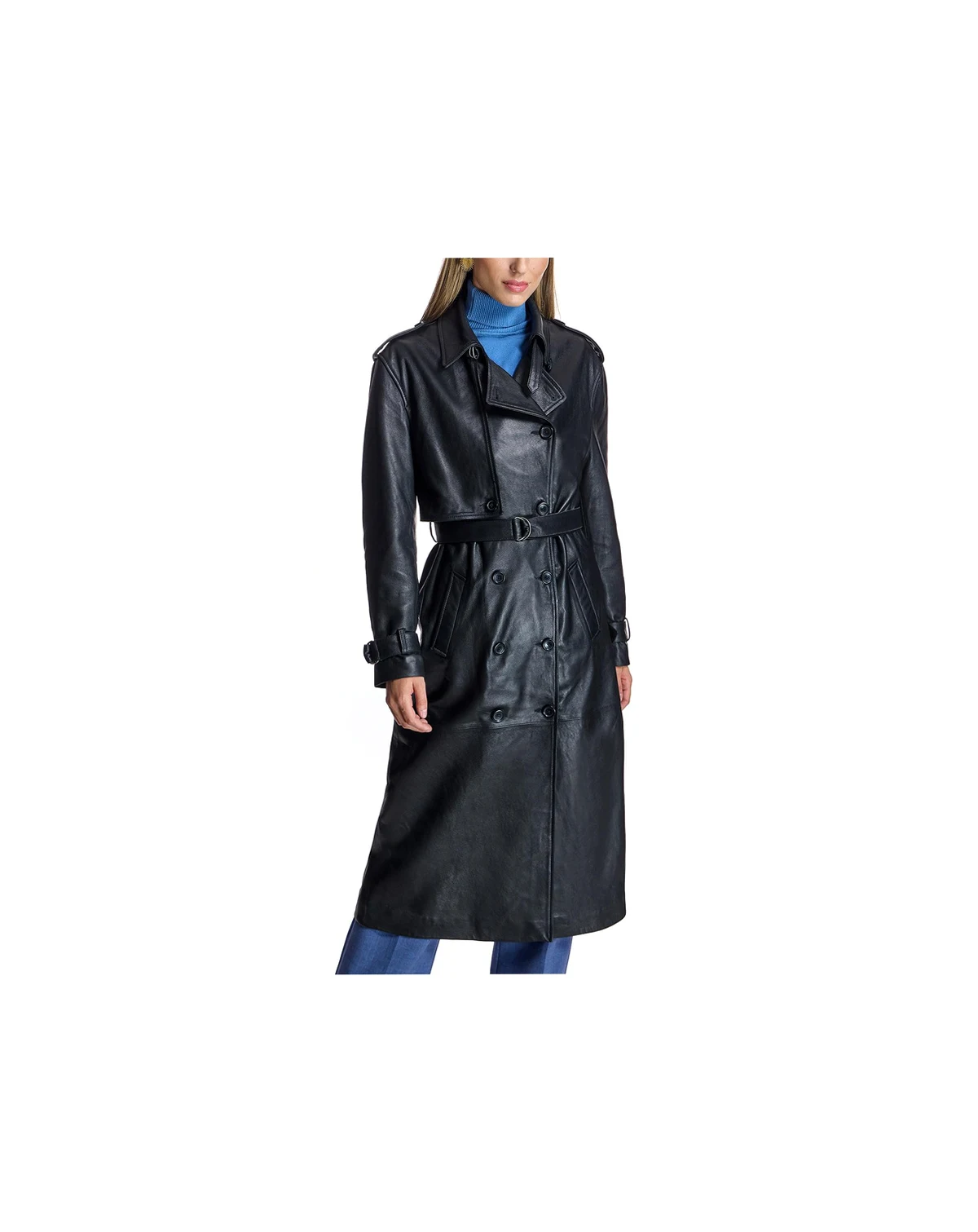 Women's Leather Trench