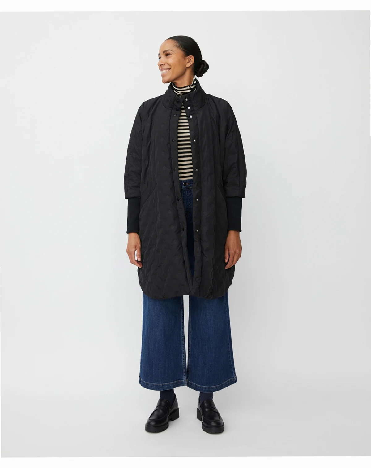 Women's Tilda Long Sleeve High Neck Long Coat