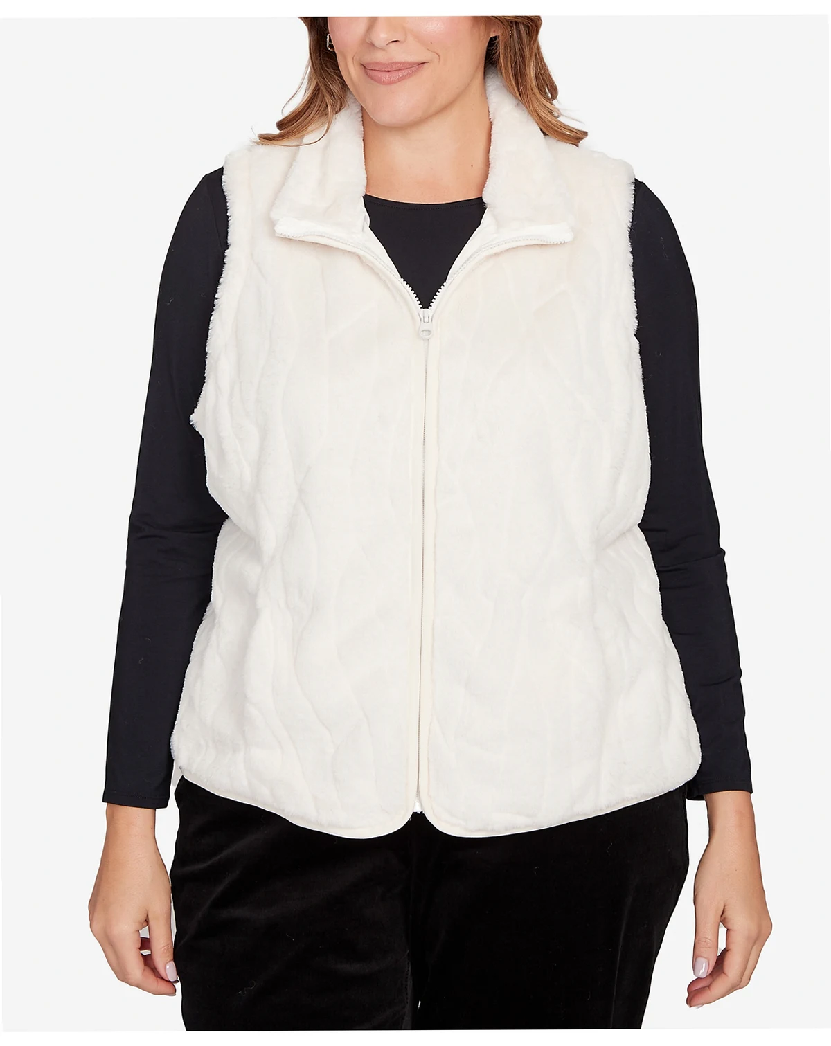 Plus Size Solid Vest