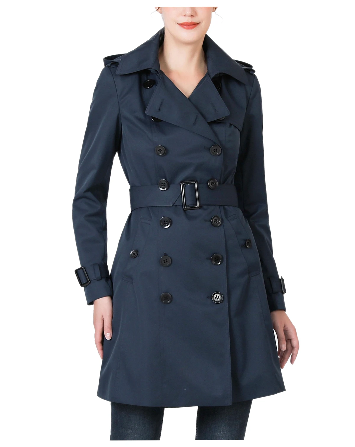Women's kimi + kai Classic Hooded Trench Coat