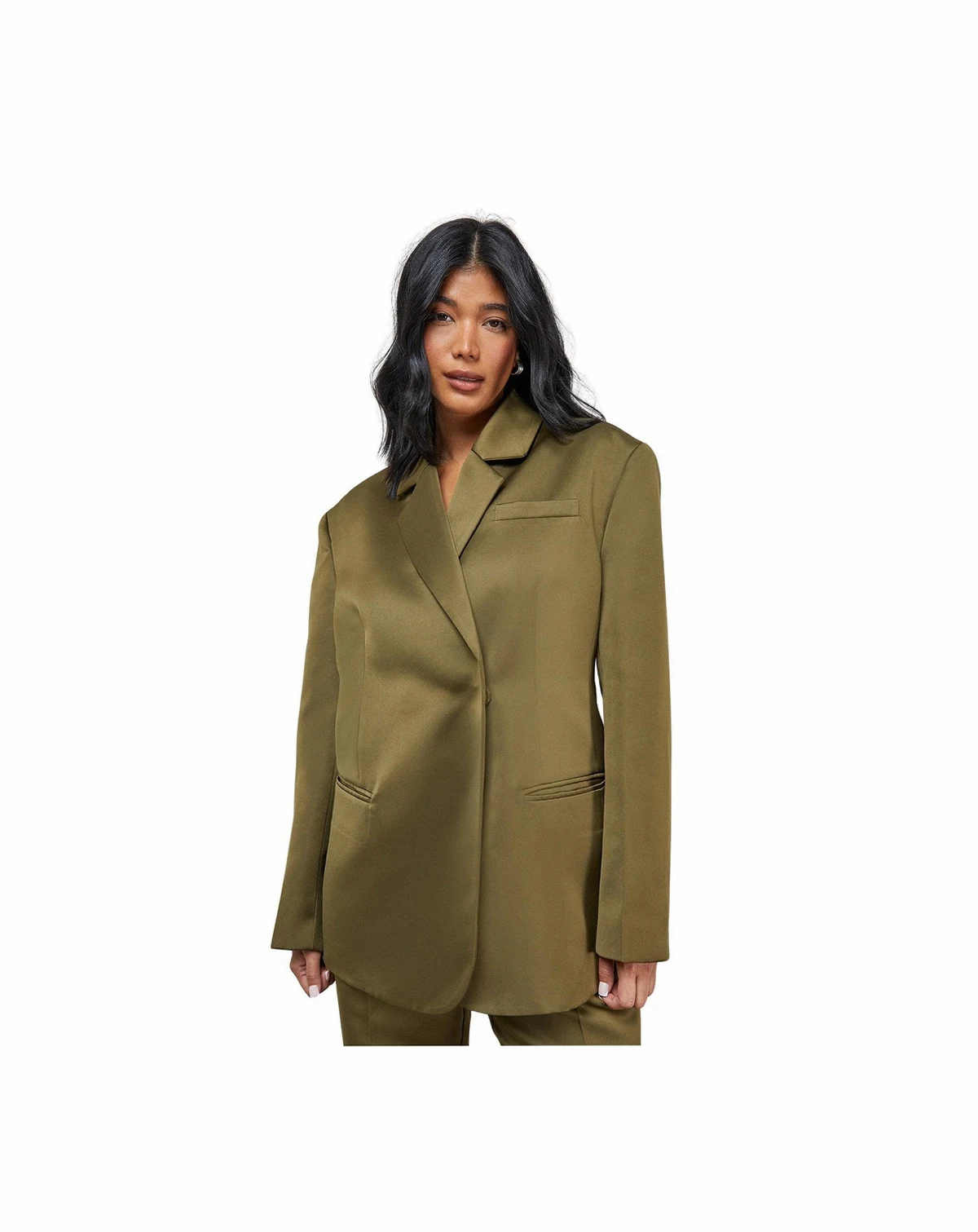 Women's Premium Satin Oversized Blazer