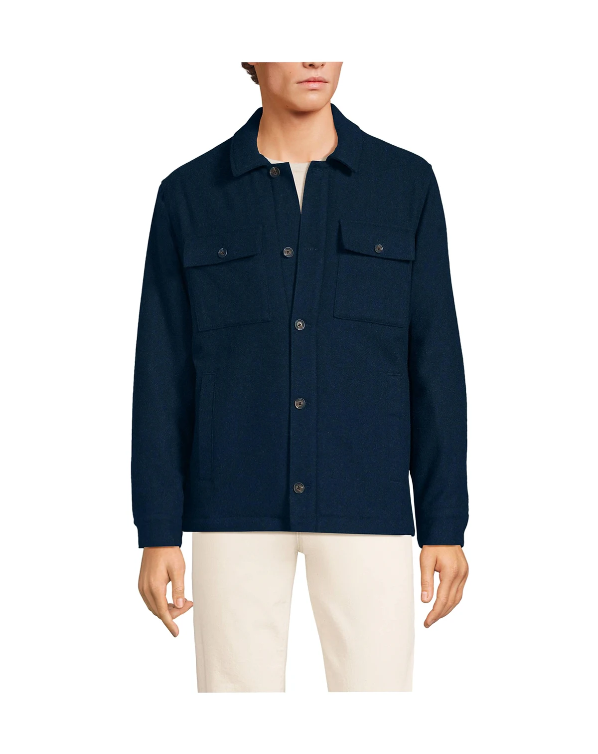 Men's Wool Blend Shirt Jacket