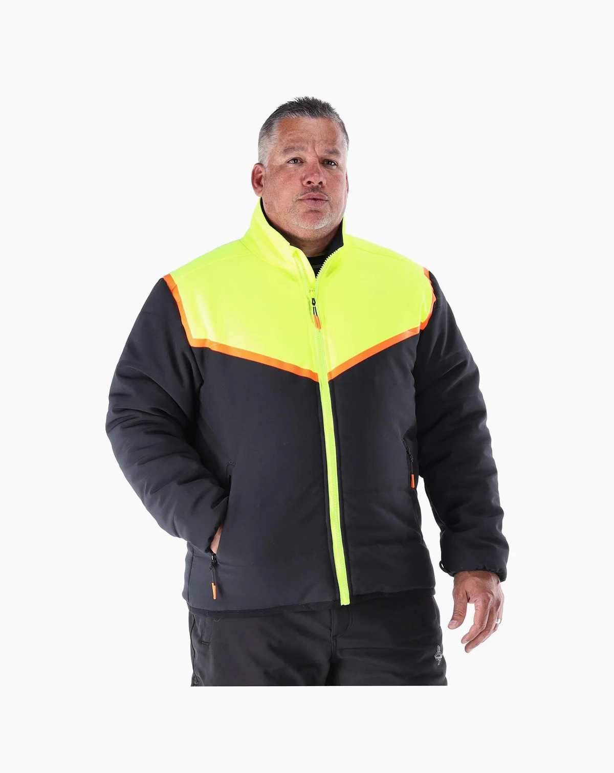 Men's FrostFlex Insulated Quilted Jacket - -20°F Cold Protection, Flexible and Water-Repellent Workwear