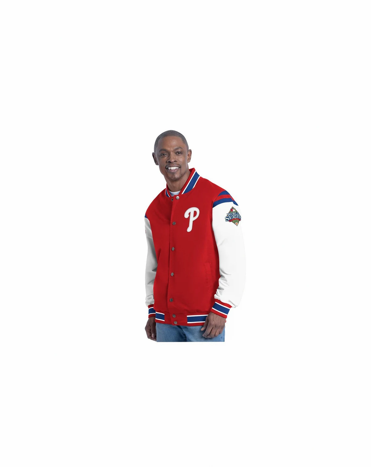 Men's Red Philadelphia Phillies Recruit Commemorative Full-Snap Varsity Jacket
