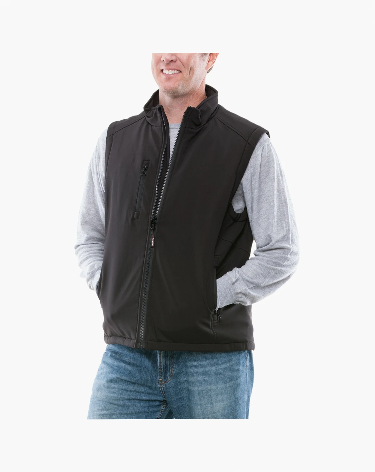 Men's Softshell Vest - Cold Weather, Wind/Water Repellent for Work & Outdoors