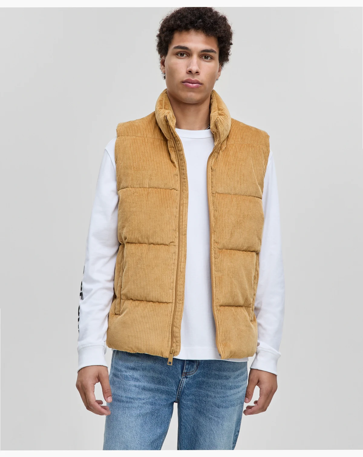 Men's Relaxed-Fit Corduroy Puffer Vest, Macy's Exclusive