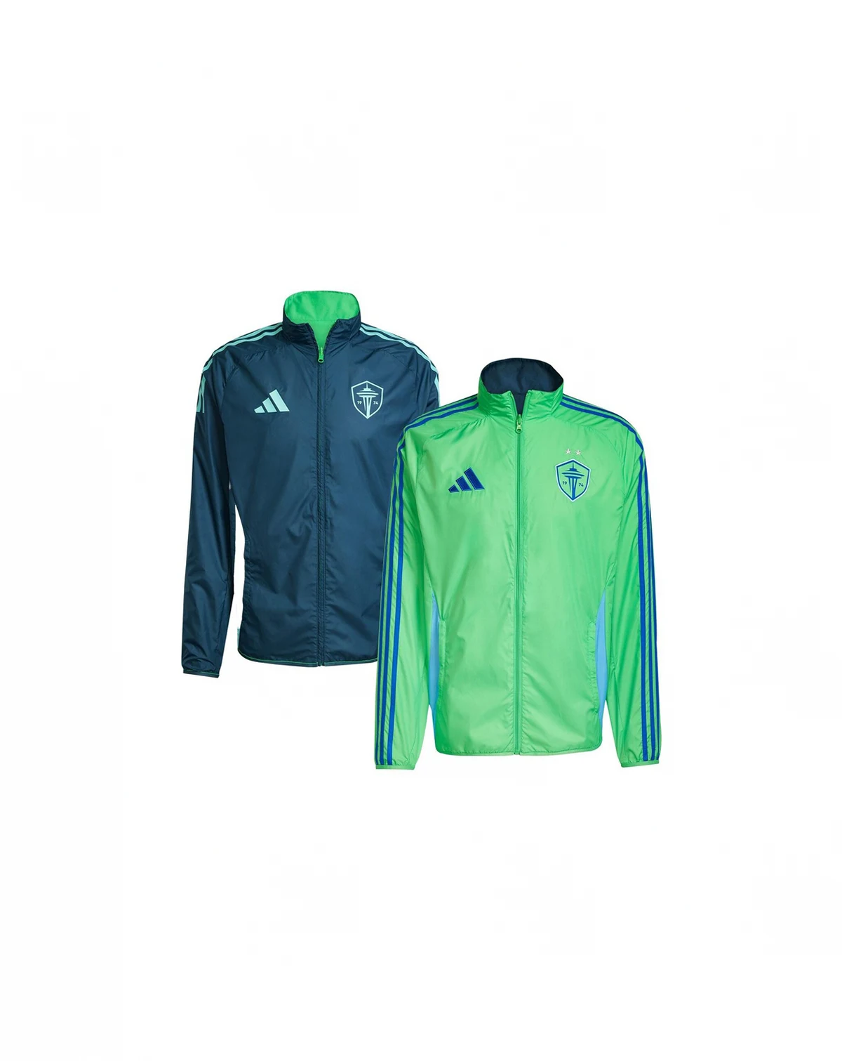 Men's Rave Green/Blue Seattle Sounders FC 2025 Anthem Reversible Full-Zip Jacket