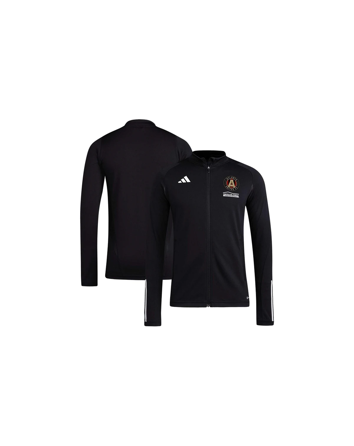Men's Black Atlanta United FC 2023 On-Field AEROREADY Full-Zip Training Top