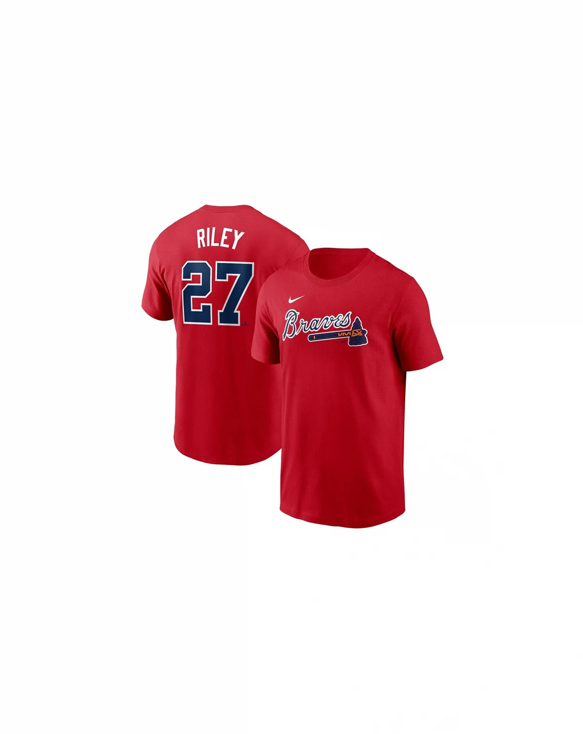 Men's Austin Riley Red Atlanta Braves Fuse Name Number T-Shirt