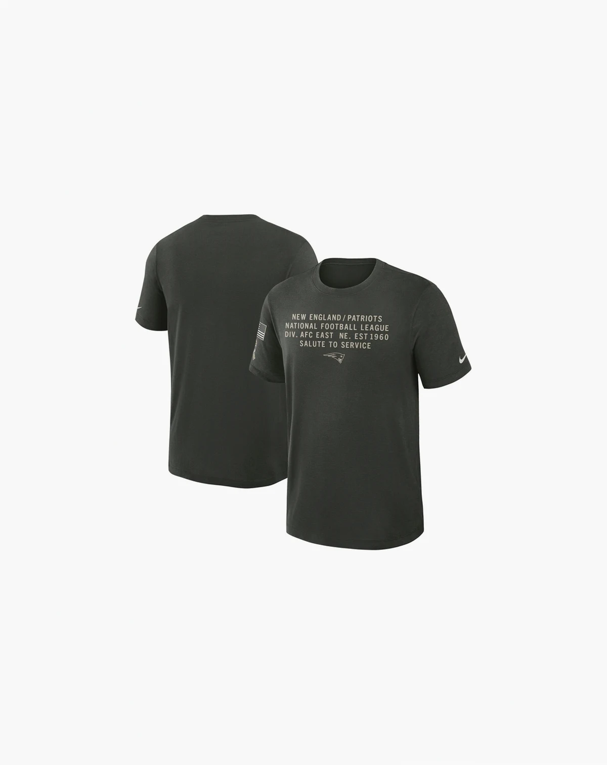 Men's Dark Green New England Patriots 2025 Salute to Service Sideline Slub Dri-FIT T-Shirt