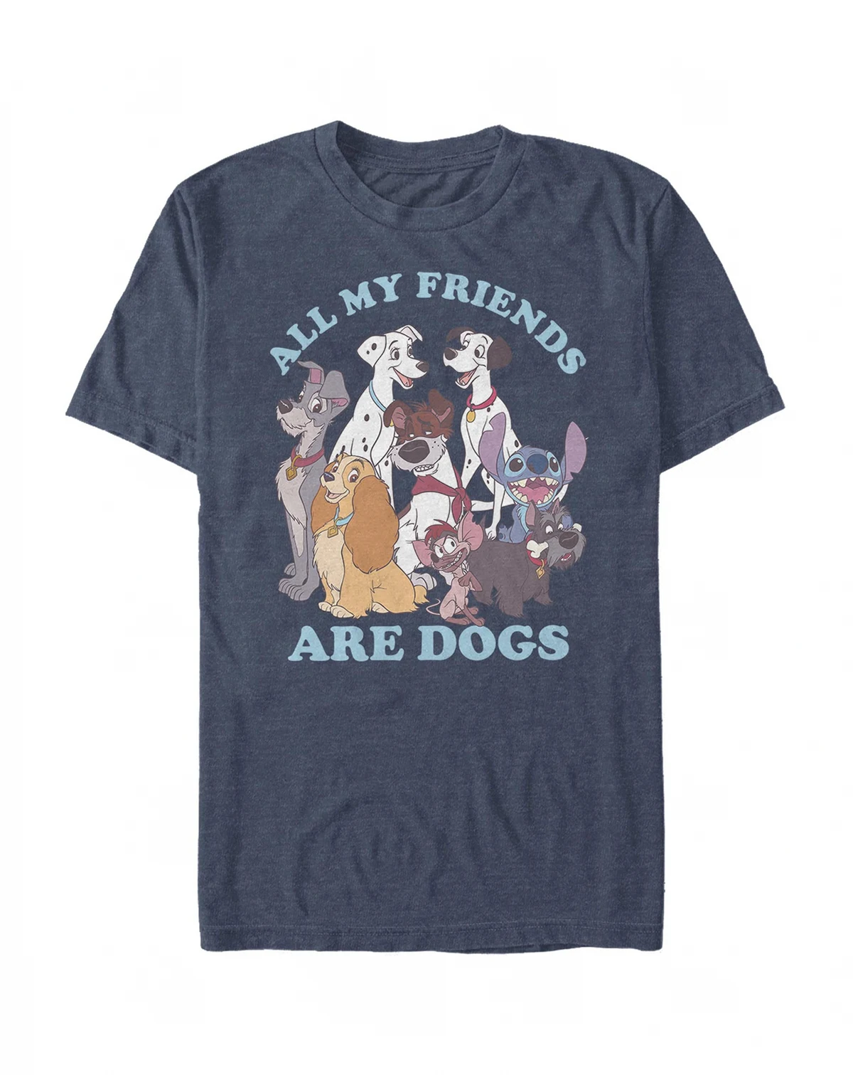 Men's Disney Multi Franchise Dog Friends Short Sleeve T-shirt