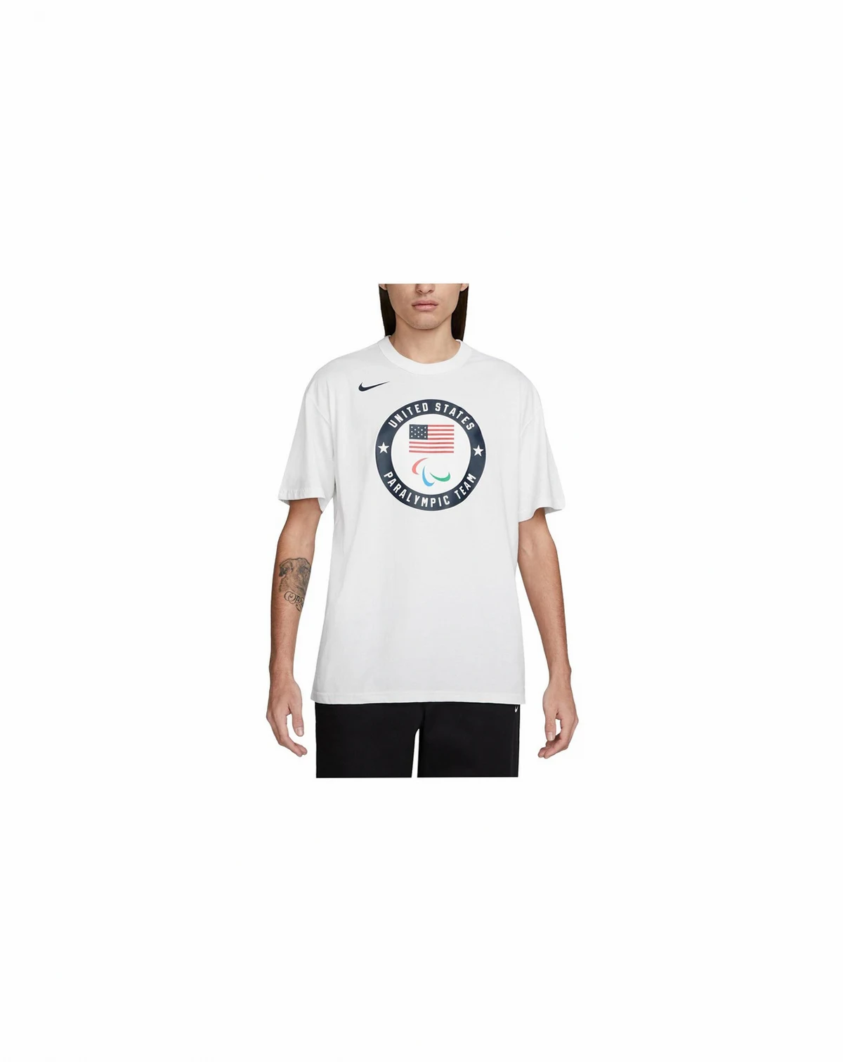 Men's White Team USA 2024 Summer Paralympics Media Day Look Essentials T-Shirt