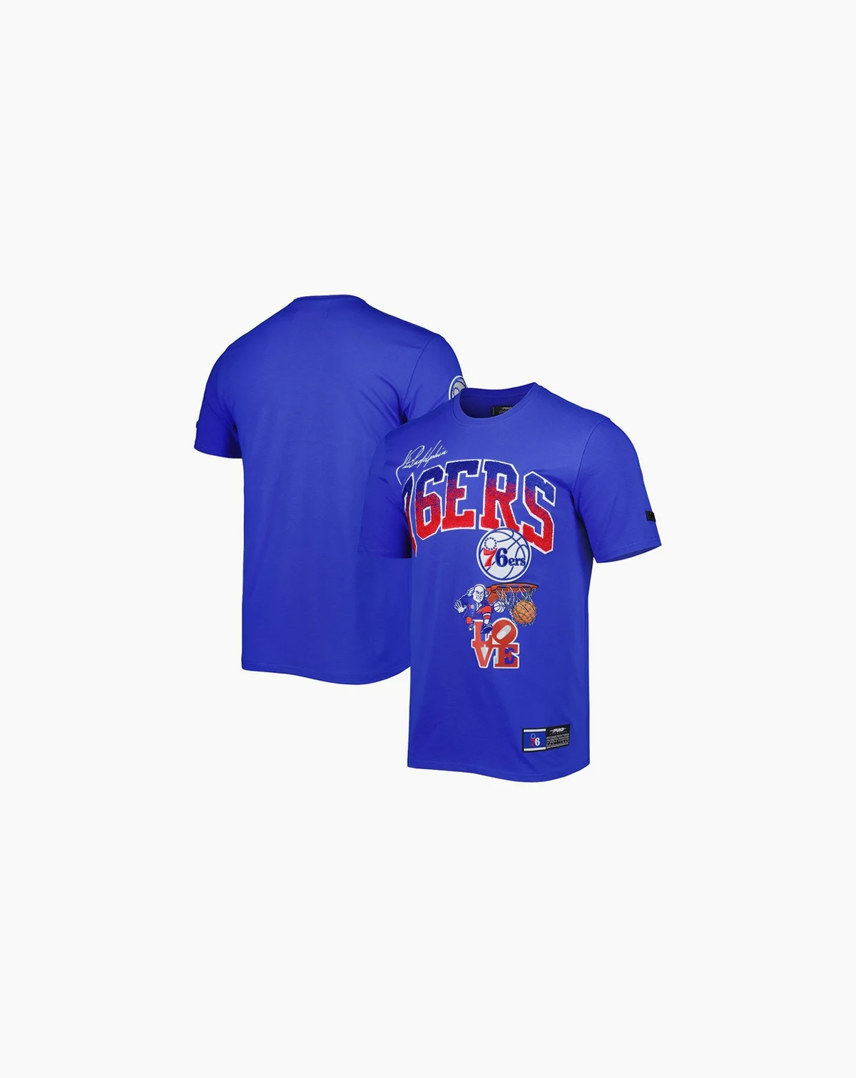 Men's Royal Philadelphia 76ers Hometown Chenille T-shirt