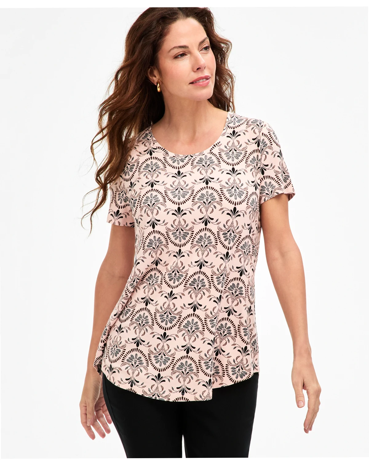 Petite Crewneck Top, Macy's Exclusive