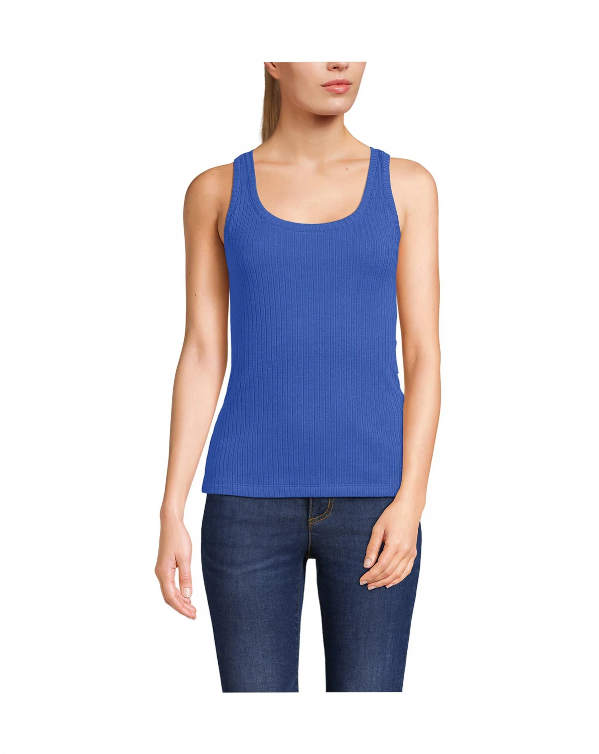 Women's Pointelle Rib UNeck Tank