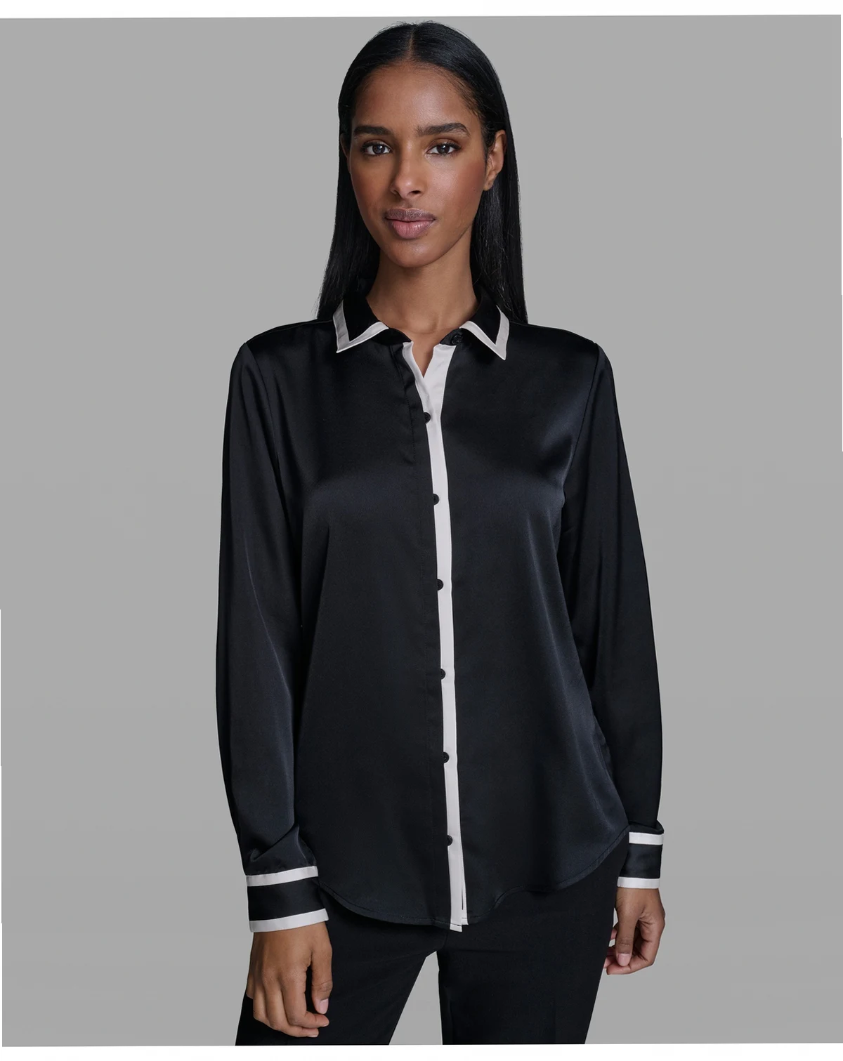 Women's Collared Long-Sleeve Top
