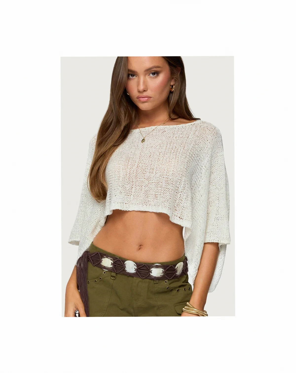 Women's Laline Oversized Knit Crop Top