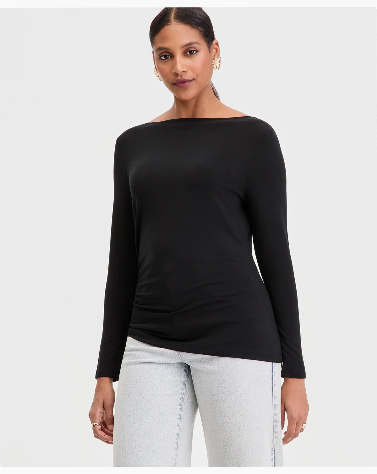 Women's Luxe-Layering Jersey Boat-Neck Long-Sleeve Top, Macy's Exclusive