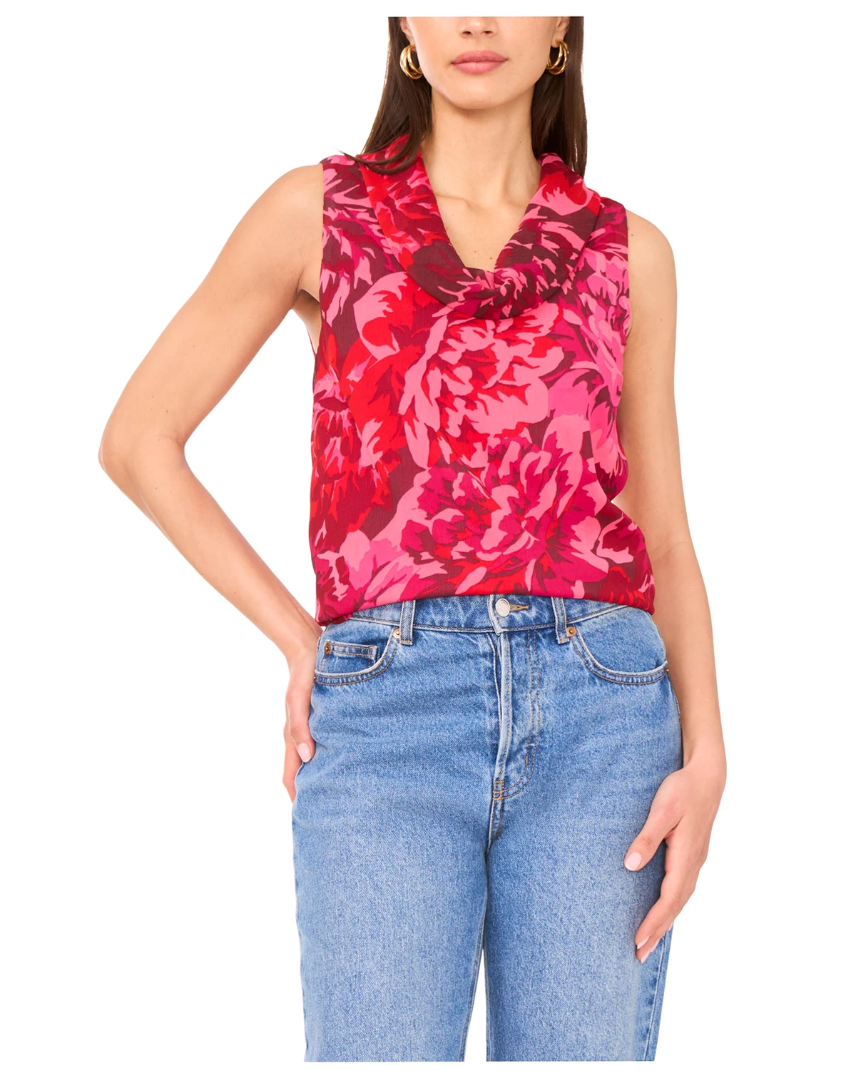 Women's Floral Print Sleeveless Top