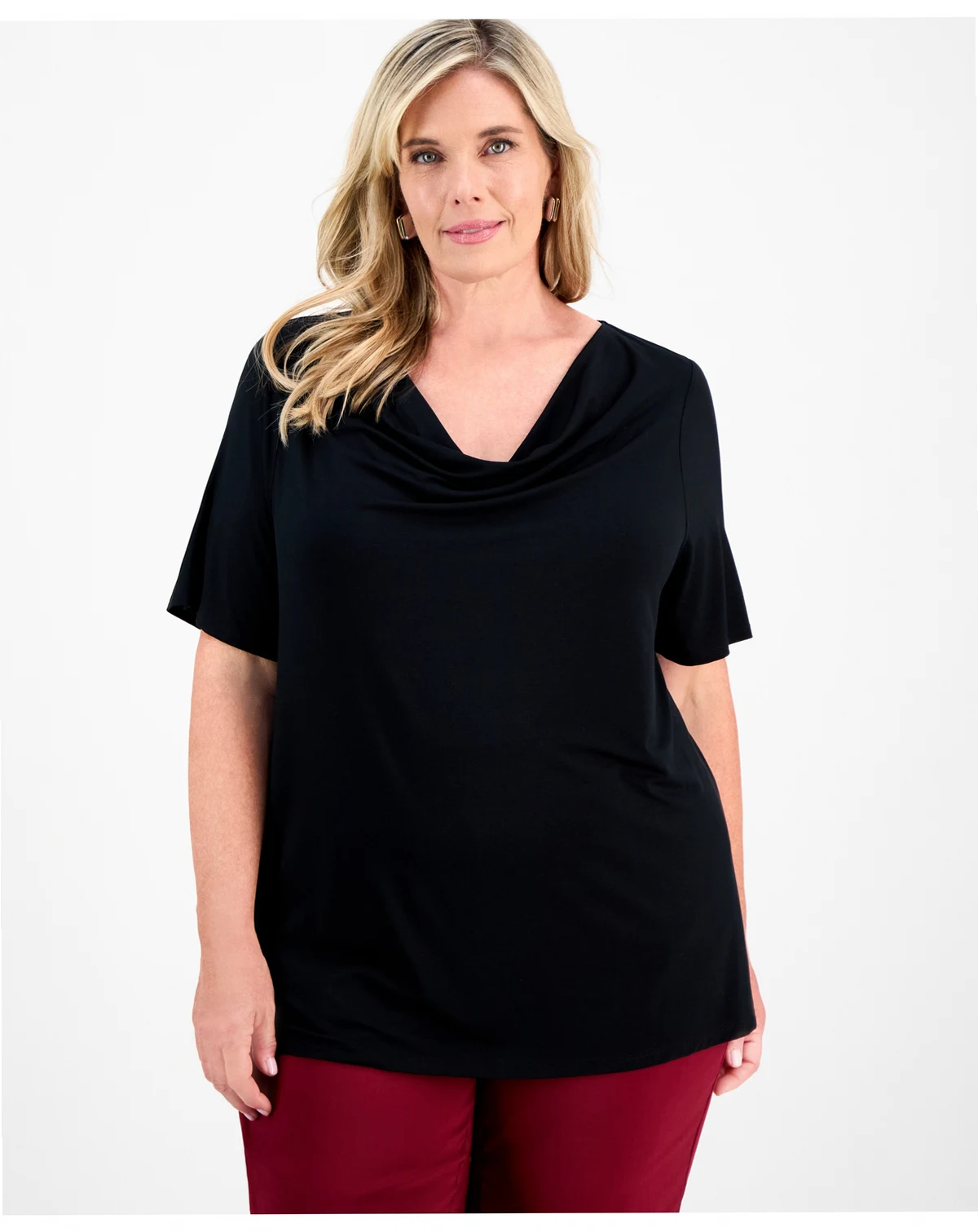 Plus Size Cowlneck Top, Macy's Exclusive