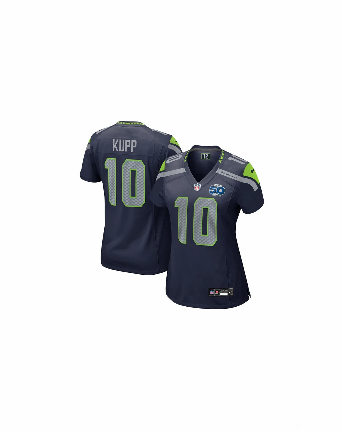 Women's Cooper Kupp College Navy Seattle Seahawks Team 50th Season Game Jersey