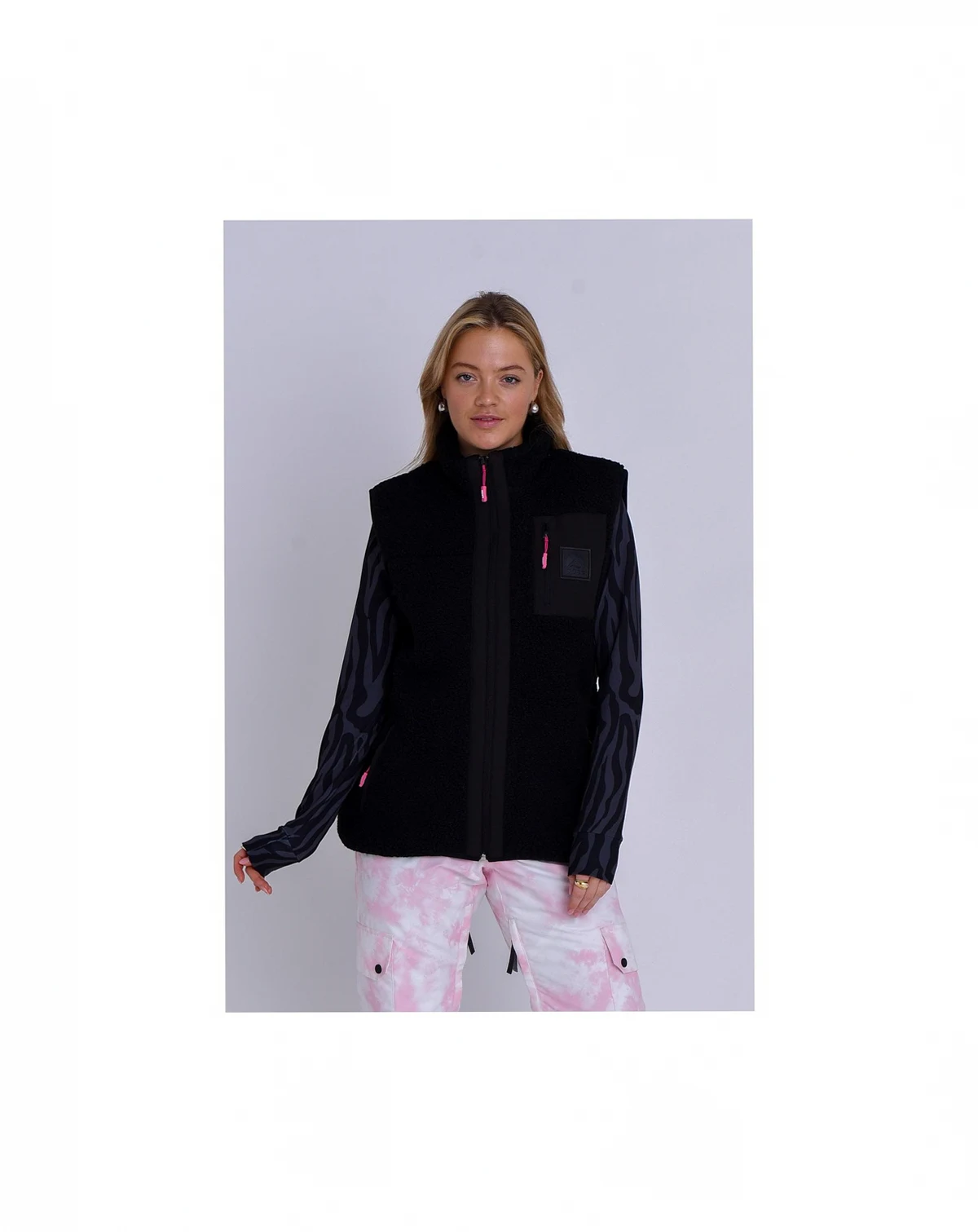 Women's Method Sherpa Vest Dusky Pink