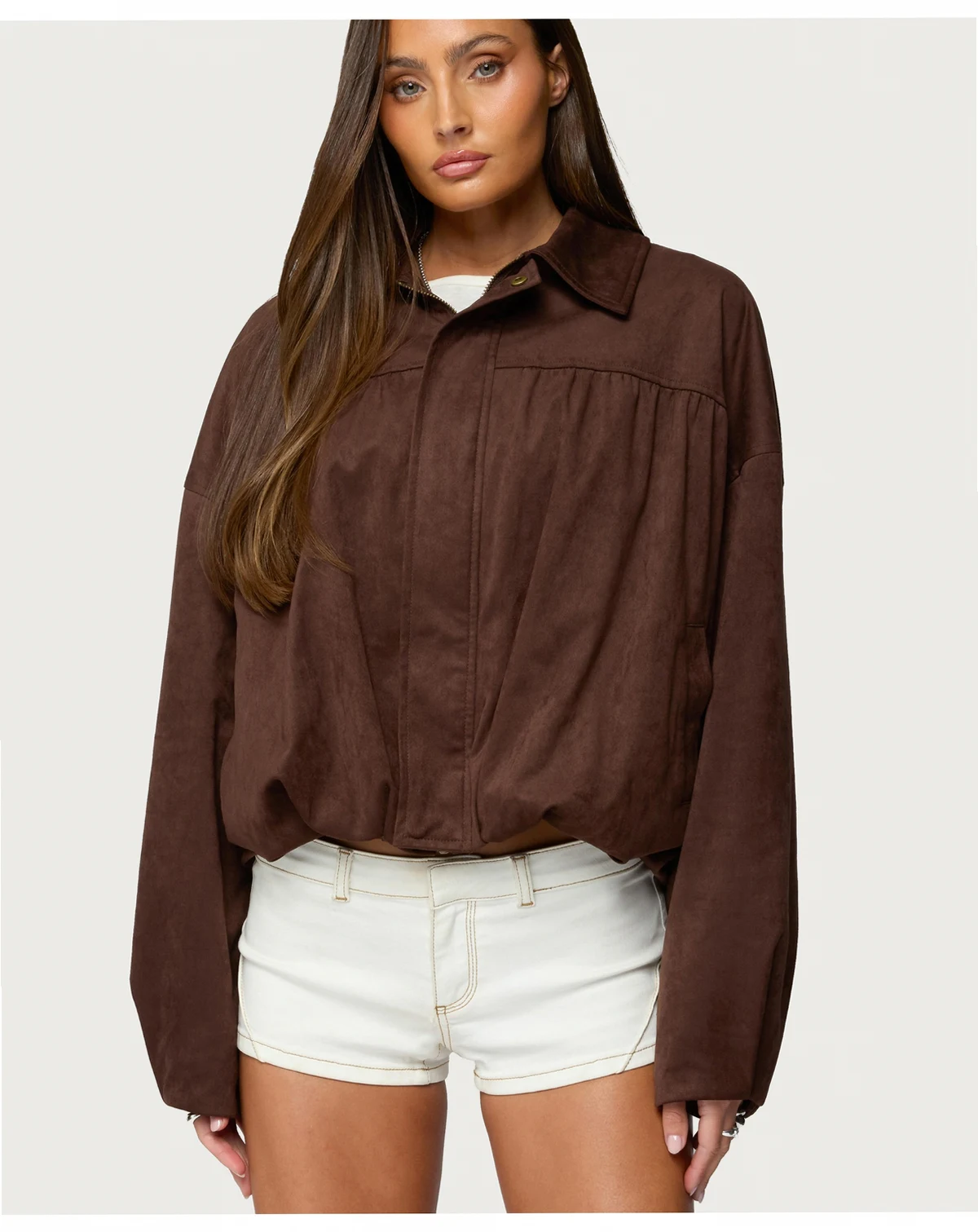 Women's Alberta Faux Suede Bubble Jacket