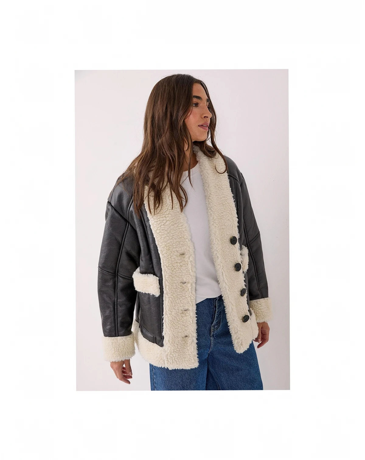 Women's Borg Bonded 80s Aviator Jacket